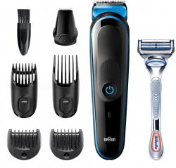Триммер Braun MGK3242 + Бритва Gillette + 1 кас черный (насадок в компл:5шт)