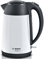 Чайник электрический Bosch TWK3P421 1.7л. 2400Вт белый/черный (корпус: нержавеющая сталь)