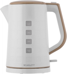 Чайник электрический Scarlett SC-EK18P58 белый/бежевый
