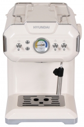 Кофеварка эспрессо Hyundai HEM-5300 850Вт бежевый/серебристый