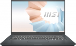 Ноутбук MSI Modern 15 A11SBU-476RU Core i7 1165G7/8Gb/SSD512Gb/NVIDIA GeForce MX450 2Gb/15.6/IPS/FHD 1920x1080/Windows 10/grey/WiFi/BT/Cam
