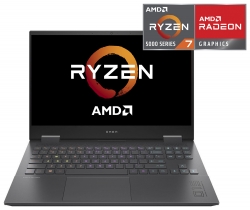 Ноутбук HP Omen 15-en1038ur Ryzen 7 5800H/16Gb/SSD512Gb/NVIDIA GeForce RTX 3060 6Gb/15.6/IPS/FHD 1920x1080/Windows 10/dk.silver/WiFi/BT/Cam