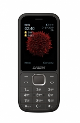 Мобильный телефон Digma C240 Linx 32Mb черный/серый моноблок 2Sim 2.4 240x320 0.08Mpix GSM900/1800 FM microSD max16Gb