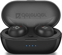 Гарнитура вкладыши Defender Twins 638 черный беспроводные bluetooth в ушной раковине (63638)
