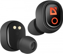 Гарнитура вкладыши Defender Twins 639 черный bluetooth