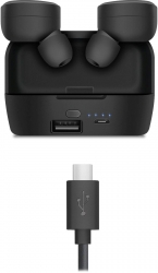 Гарнитура вкладыши Defender Twins 639 черный bluetooth