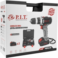 Шуруповерт P.I.T. PSR 14.4-D1 аккум. патрон:быстрозажимной (кейс в комплекте)