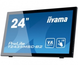 Монитор Iiyama 23.6 ProLite T2435MSC-B2 черный VA LED 8ms 16:9 DVI HDMI M/M Cam матовая 250cd 178гр/178гр 1920x1080 D-Sub DisplayPort FHD USB Touch