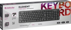 Клавиатура Defender Element HB-520 PS/2 RU черный PS/2
