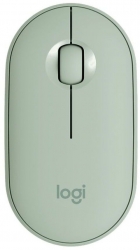 Мышь Logitech Pebble M350 зеленый оптическая (1000dpi) silent беспроводная BT/Radio USB для ноутбука (2but)