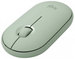 Мышь Logitech Pebble M350 зеленый оптическая (1000dpi) silent беспроводная BT/Radio USB для ноутбука (2but)