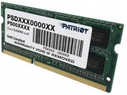 Память DDR3 4Gb 1333MHz Patriot PSD34G1333L2S RTL PC3-10600 CL9 SO-DIMM 204-pin 1.35В