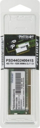 Память DDR4 4Gb 2400MHz Patriot PSD44G240041S RTL PC4-19200 CL17 SO-DIMM 260-pin 1.2В