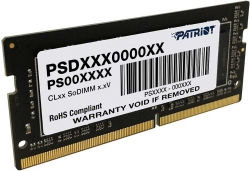 Память DDR4 8Gb 2133MHz Patriot PSD48G21332S RTL PC3-17000 CL15 SO-DIMM 260-pin 1.2В