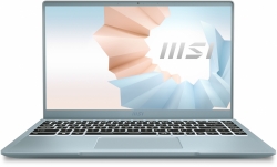 Ноутбук MSI Modern 14 B11SB-410RU Core i7 1165G7/16Gb/SSD512Gb/NVIDIA GeForce MX450 2Gb/14/IPS/FHD 1920x1080/Windows 10/lt.blue/WiFi/BT/Cam