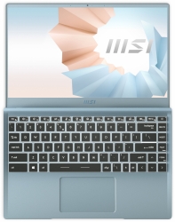 Ноутбук MSI Modern 14 B11SB-410RU Core i7 1165G7/16Gb/SSD512Gb/NVIDIA GeForce MX450 2Gb/14/IPS/FHD 1920x1080/Windows 10/lt.blue/WiFi/BT/Cam