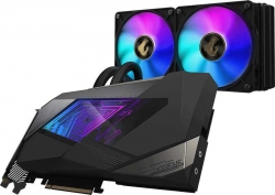 Видеокарта Gigabyte PCI-E 4.0 GV-N3080AORUSX W-10GD 2.0 LHR NVIDIA GeForce RTX 3080 10240Mb 320 GDDR6X 1845/19000/HDMIx3/DPx3/HDCP Ret