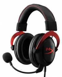 Наушники с микрофоном HyperX Cloud II черный/красный 1м мониторные оголовье KHX-HSCP-RD