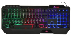 Клавиатура Оклик 719G черный USB Multimedia for gamer LED подставка для запястий