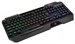 Клавиатура Оклик 719G черный USB Multimedia for gamer LED подставка для запястий