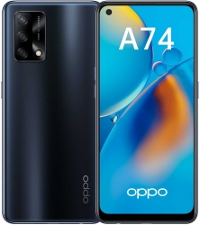 Смартфон Oppo A74 128Gb 4Gb черный моноблок 3G 4G 2Sim 6.43 1080x2400 Android 11 48Mpix 802.11 a/b/g/n/ac NFC GPS GSM900/1800 GSM1900 MP3 A-GPS mic
