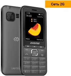 Мобильный телефон Digma LINX B241 32Mb серый моноблок 2.44 240x320 0.08Mpix GSM900/1800