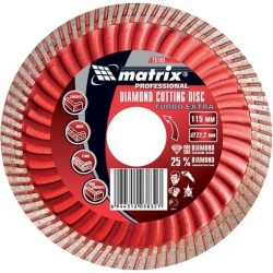 Диск алмазный Matrix 73198 d=230мм d(посад.)=22.2мм (угловые шлифмашины) (упак.:1шт)