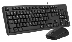 Клавиатура + мышь A4Tech KK-3330 черный проводная