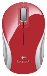 Мышь Logitech Mini M187 красный беспроводная