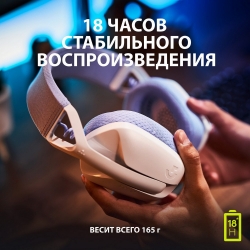 Наушники с микрофоном Logitech G435 белый накладные Radio оголовье (981-001074)