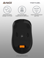 Мышь A4Tech Fstyler FB10C черный беспроводная