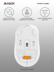 Мышь A4Tech Fstyler FB10C белый беспроводная