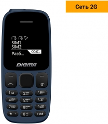 Мобильный телефон Digma A103 Linx 32Mb синий моноблок 1.44 68x98 GSM900/1800
