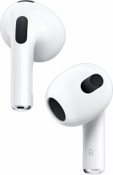 Гарнитура вкладыши Apple AirPods 3-го поколения белый беспроводные bluetooth в ушной раковине (MME73RU/A)