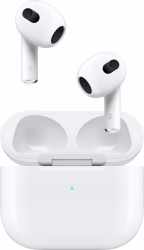 Гарнитура вкладыши Apple AirPods 3-го поколения белый беспроводные bluetooth в ушной раковине (MME73RU/A)