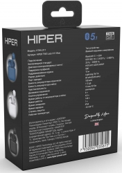 Гарнитура вкладыши Hiper TWS Lazo LX11 синий беспроводные bluetooth в ушной раковине (HTW-LX11)