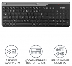 Клавиатура A4Tech Fstyler FBK25 черный BT/Radio slim