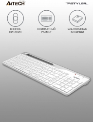 Клавиатура A4Tech Fstyler FBK25 белый BT/Radio slim