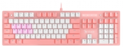 Клавиатура A4Tech Bloody B800 Dual Color механическая розовый/белый