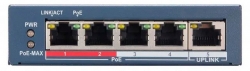 Коммутатор HiWatch SWT-1105P 4x100Mb 1G управляемый