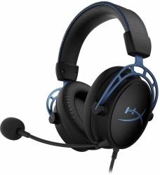 Наушники с микрофоном HyperX Cloud Alpha S черный/голубой 1м мониторные оголовье HX-HSCAS-BL/WW
