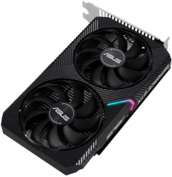 Видеокарта Asus PCI-E DUAL-GTX1650-O4GD6-MINI NVIDIA GeForce GTX 1650 4096Mb 128 GDDR6 1410/12000 DVIx1 HDMIx1 DPx1 HDCP Ret