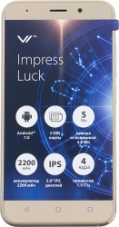 Смартфон Vertex Impress Luck 8Gb 1Gb золотистый моноблок 3G 2Sim 5 480x854 Android 7.0 5Mpix 802.11bgn GPS GSM900/1800 GSM1900 MP3 FM A-GPS microSD