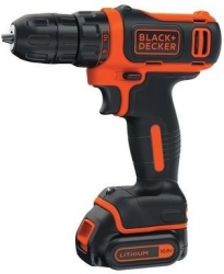 Дрель-шуруповерт Black+Decker BDCDC18K-QW аккум. патрон:быстрозажимной (кейс в комплекте)