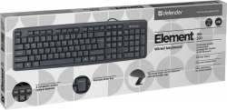 Клавиатура Defender Element HB-520 черный USB slim