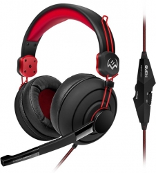 Наушники с микрофоном Sven AP-G888MV черный/красный 1.2м мониторные оголовье (SV-013585)