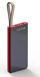 Мобильный аккумулятор Hiper Dark 10000 черный/красный