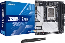 Материнская плата Asrock Z690M-ITX/AX Soc-1700 Intel Z690 2xDDR4 mini-ITX AC`97 8ch7.1 2.5Gg RAID+HDMI+DP