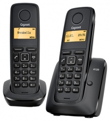 Р/Телефон Dect Gigaset A120 DUO RUS черный (труб. в компл.:2шт) АОН