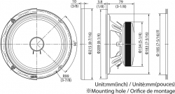 Колонки автомобильные Kenwood KFC-SPL80 (без решетки) 450Вт 97дБ 4Ом 20см (8дюйм) (ком.:2кол.) среднечастотные однополосные